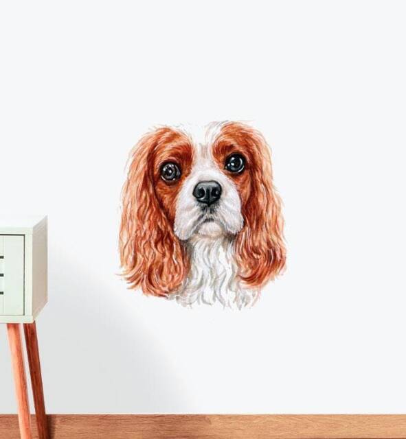 Cavalier King Spaniel Dog Wall Sticker Decal - Dogs & Pets Stickers, Art, Decals, Kids Animals Decals
