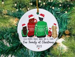 Personalised Family Bauble, Christmas Decoration - thumbnail 1