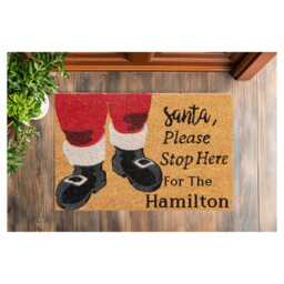 Personalised Doormat, Santa Stop Here, Xmas, Christmas Mat - thumbnail 2