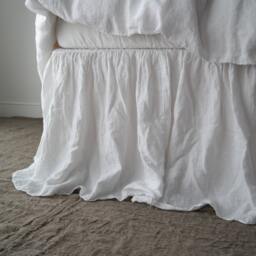 Linen Bed Skirt Dust Ruffle. Linen Bedskirt. Handmade By Mooshop.new52 - thumbnail 3