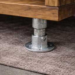 Coffee Table On Steel Tube Legs - Handmade, Rustic Scaffold Board Style, Industrial - thumbnail 4