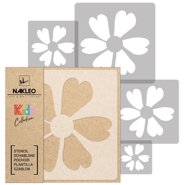 Flower Wall Stencil Set Reusable Plastic Templates For Kids Decor - image 1