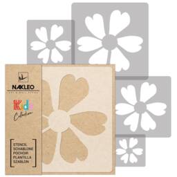 Flower Wall Stencil Set Reusable Plastic Templates For Kids Decor - thumbnail 1