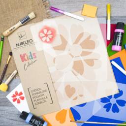 Flower Wall Stencil Set Reusable Plastic Templates For Kids Decor - thumbnail 2