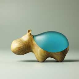 Duo Hippopotamus Sculpture - 29 - thumbnail 2
