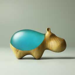 Duo Hippopotamus Sculpture - 29 - thumbnail 4