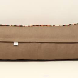 Handmade Kilim Lumbar Pillow Cover, King Size 12x48, Turkish Wool - thumbnail 4