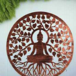 Handmade Indoor/Outdoor Budha Tree Of Life Wall Art Outdoors/ Indoors 60x60cm - thumbnail 2