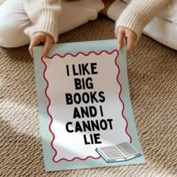 I Like Big Books Funny Book Lover Print - Unframed - thumbnail 3