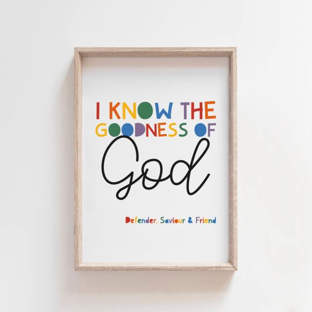 Christian Wall Art, Girls Bedroom Prints, Boys Rainbow Nursery Bible Verse Art - image 1