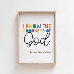 Christian Wall Art, Girls Bedroom Prints, Boys Rainbow Nursery Bible Verse Art - thumbnail 1