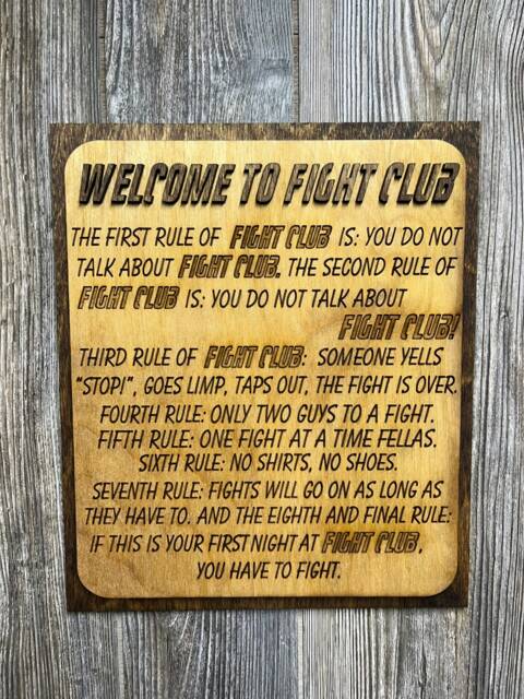 Rules Of Fight Club - Wall Art - image 1