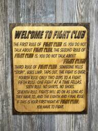 Rules Of Fight Club - Wall Art - thumbnail 1