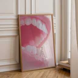 Dental Wall Art Print - Surreal Dentist Illustration Modern Clinic D??cor Creative Medical - thumbnail 1