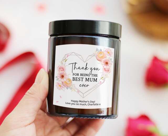 Custom Message Mother's Day Gift - Christmas Thank You Birthday For Mum Mother Of Bride Long Distance Personalized Candle - image 1