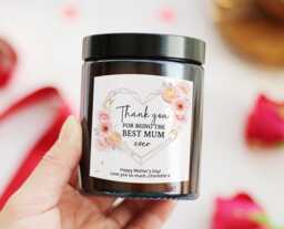 Custom Message Mother's Day Gift - Christmas Thank You Birthday For Mum Mother Of Bride Long Distance Personalized Candle - thumbnail 1
