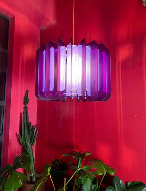 xl Opium Poppy Pendant Lamp Shade Mid-Century Modern Statement Piece - image 1
