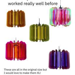 xl Opium Poppy Pendant Lamp Shade Mid-Century Modern Statement Piece - thumbnail 3