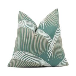 Sanderson - Manila Embroidery Eucalyptus Handmade Cushion Cover Stunning Throw Pillow Designer Home Decor - thumbnail 1