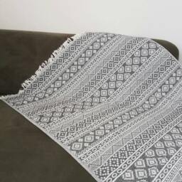 Boho Aztec Beach Towel - Soft Woven Cotton Blanket Throw - thumbnail 4