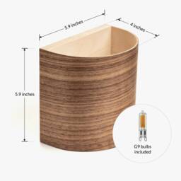 Walnut Wall Sconce Rustic Modern Bedside Lamp - thumbnail 3