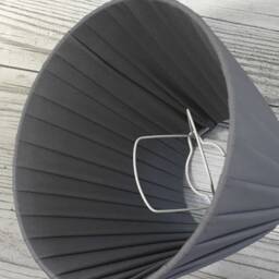 Grey Pleated Candle Lampshade, Clip On Chandelier Clip Shade, Candlestick Lampshades, Small On Wall Light - thumbnail 2
