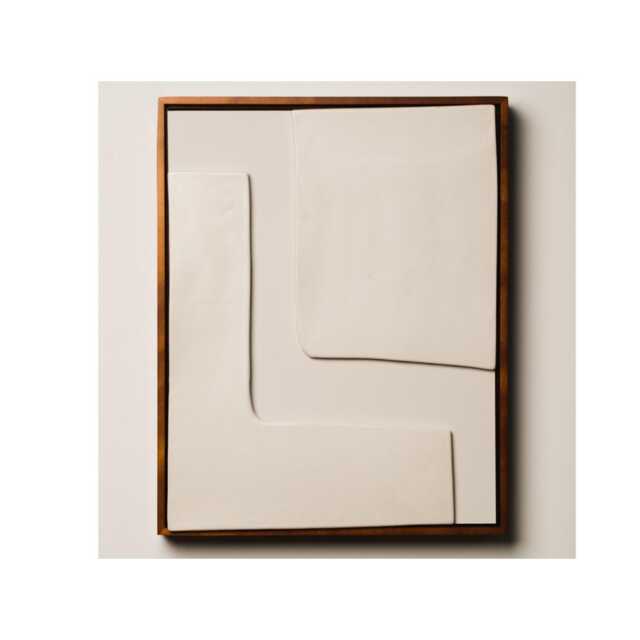 Original Modern Minimalist Ceramic Mosaic Art Wall Geometric White Decor - Home Desi Murphy