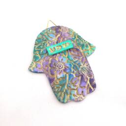 Hand Wall Hanging, Spiritual Gift, Hamsa, Jewish Good Luck Hamsa Hand, Home Blessing, Rosh Hashana, Of Fatima, Art - thumbnail 3