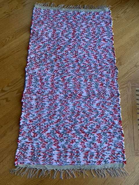 Red White Gray Rug, 25 1/2 - image 1