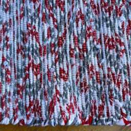 Red White Gray Rug, 25 1/2 - thumbnail 2