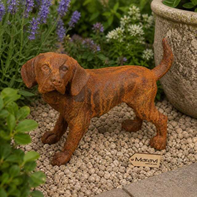 Rusty Dog Garden Ornament 32cm - image 1