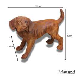 Rusty Dog Garden Ornament 32cm - thumbnail 4
