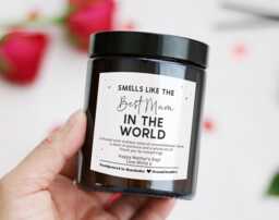 Best Mum Mother's Day Gift For Her First New - Wedding Christmas Birthday Smells Like Custom Personalized Candle - thumbnail 1