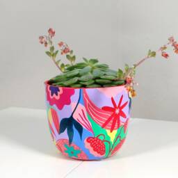 Ceramic Flower Pot, Plant Bowl Abstraction Houseplant Pot Ceramic Planter, Bowl, Stoneware Painted - thumbnail 2