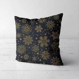 Christmas Snowflake Cushion Cover, Holiday Throw, 4 Colors - thumbnail 3