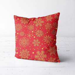 Christmas Snowflake Cushion Cover, Holiday Throw, 4 Colors - thumbnail 2