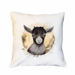 Pillow With Cute Goat Kid Billy Including Filling Decorative Pillow Printed Decoration Ks268 - thumbnail 2