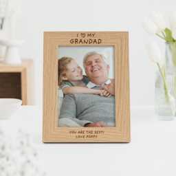 I Love My Daddy Christmas Gift - Photo Frame For Dad Dada Engraved Custom For 7x5 Or 6x4 Picture - thumbnail 3