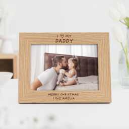 I Love My Daddy Christmas Gift - Photo Frame For Dad Dada Engraved Custom For 7x5 Or 6x4 Picture - thumbnail 2