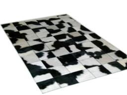 Cowhide Patchwork Bedside Rug. Black & White Amazing 2Ft X 3.3Ft 4
