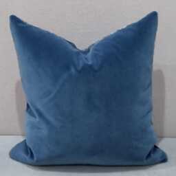 Ralph Lauren Dropcloth Velvet Indigo Fabric Cushion Cover - thumbnail 3