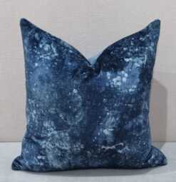 Ralph Lauren Dropcloth Velvet Indigo Fabric Cushion Cover - thumbnail 1