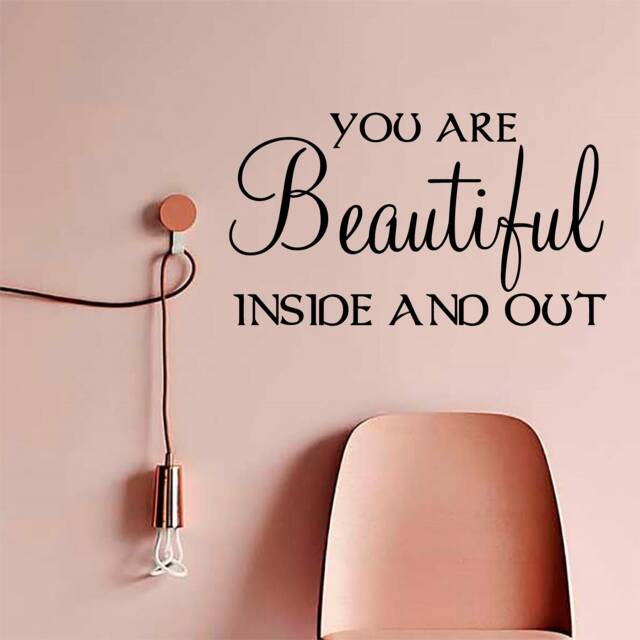 You Are Beautiful - 0365, Wall Art Decal, Transfer, Mural, Sticker, 75 Colours, 5 Sizes, Interior Or Exterior Use , Easy To Apply - image 1
