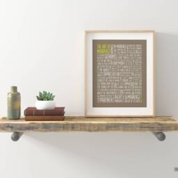 The Art Of Marriage Typography Print 8x10 Word Wedding Love Anniversary - thumbnail 2
