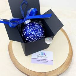 65Th Sapphire Wedding Anniversary Gift, Ornament Christmas Bauble, 65 Years - thumbnail 2