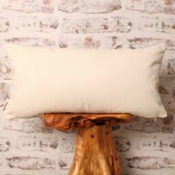 Ecru & Mustard Corduroy Lumbar Pillow Cover Geometric Boho Cushion - thumbnail 2