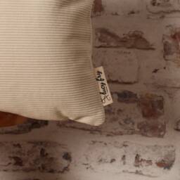 Ecru & Mustard Corduroy Lumbar Pillow Cover Geometric Boho Cushion - thumbnail 4
