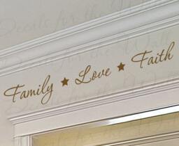 Family Love Faith Home Decorative Adhesive Vinyl Lettering Quote Wall Decal Art Sticker Decor Saying Decoration F34 - thumbnail 1
