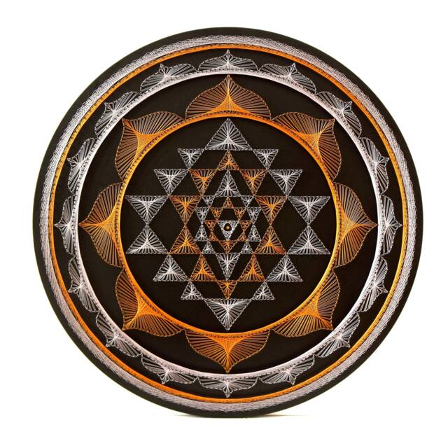 string Art Sri Yantra Sacred Geometry Meditation Wall Art Home Decor D??cor Mandala Zen 3D New Age Spiritual Gift, Yoga - image 1