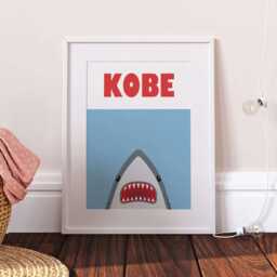 Personalised Jaws Name Print, Shark Bedroom Decor, Nursery Wall Art, Print Posters, Keep Sake - thumbnail 3